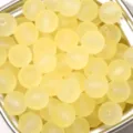Matte hellgelbe Acryl-Rundperlen mit Gummilack-Textur für die DIY-Schmuckherstellung - Gelb