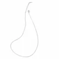 Minimalistische zilveren roestvrijstalen ketting met een verstelbare sluiting voor dames - 04 Platte Kruis Ketting / 1,6 mm / 45 cm (1 Stuk/Verpakking) / Staalkleur