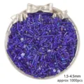 Mixed purple and blue glass seed beads in 1.5-4.5mm size, approx 1000pcs - 30g/Pack (Approx. 1000 Pcs) / Royal Blue Series