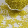 2mm yellow silver-lined glass bugle beads for DIY jewelry making, crafting and embroidery - 15g/Pack (Approx. 700 Pcs) / Yellow