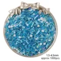 Mixed blue glass seed beads and bugle beads for DIY jewelry, 1.5-4.5mm, approx 1000pcs - 30g/Pack (Approx. 1000 Pcs) / Blue Series