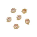 14K gold plated square champagne zircon double bail connector pendants for DIY jewelry - Square Double Bail (14K Gold Plated) / 10x7mm (1 Piece) / Champagne Zirconia