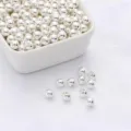 Polished silver-plated copper round spacer beads for DIY handmade jewelry crafting - 2mm (100 Pieces/Pack) / Thick Silver Plated