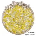 Mixed yellow and white glass seed beads for DIY jewelry, 1.5-4.5mm size, 1000pcs pack. - 30g/Pack (Approx. 1000 Pcs) / Yellow Series