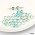 Translucent blue 8mm glass jelly beads for DIY handmade jewelry making accessories - Transparent Beads / 20 Pieces/Pack (8mm) / Light Blue