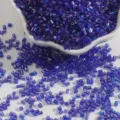 High-quality 2mm dark blue silver-lined glass bugle beads for DIY jewelry making - 15g/Pack (Approx. 700 Pcs) / Sapphire Blue