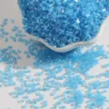 Shimmering 2mm light blue cylindrical glass tube beads for DIY jewelry and crafts - 15g/Pack (Approx. 700 Pcs) / Lake Blue