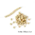 4x4mm golden square metal spacer beads for DIY jewelry making, 300 pieces bulk set - Square Spacer Bead / 300 Pieces/Pack (4x4mm) / KC Gold