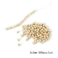 3x3mm golden irregular faceted metal spacer beads, 500pcs bulk lot for DIY jewelry making - Faceted Cylindrical Spacer Bead / 500 Pieces/Pack (3x3mm) / KC Gold