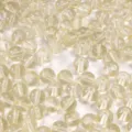 Perle di vetro rotonde giallo chiaro da 8 mm ad alta trasparenza per gioielli fai da te. - Confezione da 30 / Giallo / 8mm