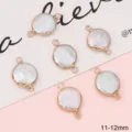 Handmade 11-12mm irregular freshwater pearl charms with double holes for DIY jewelry - 1 Piece (11-12mm)