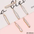 Natural freshwater pearl bar pendant with gold trim for DIY jewelry making 20-30mm - 1 Piece/Pack (Length 20-30mm)