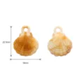 Acrylic seashell charms for DIY jewelry making, ocean style, size 22.5x18mm long - Scallop 2 / 20 Pieces (22.5x18mm) / Light Coffee