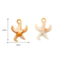 Acrylic starfish pendants for DIY jewelry making with 24mm by 18mm dimension labels - Starfish / 50 Pieces (24x18mm) / Light Coffee