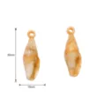 Acrylic shell conch pendant for DIY jewelry, 30x10mm size, marbled orange and beige color - 27 Pieces (30x10mm)