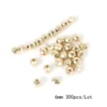 Set of 300 gold faceted spacer beads, 6mm diameter for DIY jewelry and bracelet making - Faceted Ball Spacer Bead / 300 Pieces/Pack (6mm) / KC Gold