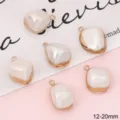 Irregular baroque freshwater pearl pendants with gold frame for DIY jewelry 12-20mm - 1 Piece (12-20mm)