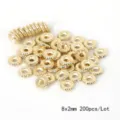 8x2mm gold textured round donut spacer beads for DIY jewelry making, 200pcs pack - Wheel Spacer Bead / 200 Pieces/Pack (8x2mm, 2.5mm Hole) / KC Gold