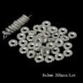 Set of 200 pieces 8x2mm silver textured round spacer beads for DIY jewelry making crafts - Wheel Spacer Bead / 200 Pieces/Pack (8x2mm, 2.5mm Hole) / White K Plated