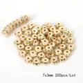 200pcs premium golden 7x3mm faceted spacer beads for DIY jewelry making and crafts - Faceted Wheel Spacer Bead / 200 Pieces/Pack (7x3mm, 1.5mm Hole) / KC Gold