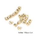 Golden irregular pyramid spacer beads for DIY jewelry making 8x8mm 100pcs pack - Faceted Square Beads / 100 Pieces/Pack (8x8mm, 2mm Hole) / KC Gold