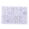 Alphabetische runde Perlen Set in Aufbewahrungsbox für DIY Schmuckherstellung - 24 Gitter Acryl Buchstaben Und Herzperlen-Set