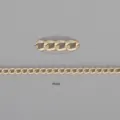 Durable golden aluminum flat curb chain accessory with 6mm link width for DIY jewelry crafts - 6x4mm Chain-1.2mm Wire-5m Length / Electroplated Light Gold