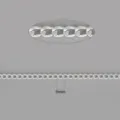 High-quality 6mm silver aluminum curb chain link for DIY jewelry and keychain accessories - 6x4mm Chain-1.2mm Wire-5m Length / Electroplated Silver