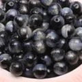 8mm/10mm blue gradient round beads with gold glitter shimmer for DIY jewelry making - 8mm (20 Pcs/Pack) / Black and White (Ink Night Star River)