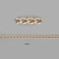 Shiny gold aluminum curb chain 10mm width link for DIY keychain and jewelry accessories - 10x7mm Chain-1.8mm Wire-3m Length / Electroplated Light Gold