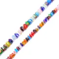 Perline di vetro lampwork millefiori colorate con motivi misti per gioielli fai da te - Perla Abaco Mista (10x7mm) / 10 Pezzi/Confezione