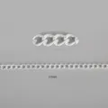 11mm silver aluminum curb chain for DIY keychain and jewelry accessories - 11x8mm Chain-2.2mm Wire-2m Length / Electroplated Silver