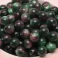 Glittery 8/10mm gradient green and purple round beads for DIY handmade jewelry crafts - 8mm (20 Pcs/Pack) / Dark Green (Verdant Green)