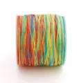 Bobine de fil de nylon tressé multicolore de 0,8 mm pour la création de bijoux DIY - 30 Mètres/Rouleau / Dégradé Panaché (#084)