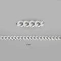 Heavy-duty 17mm silver aluminum curb chain for DIY jewelry and keychain accessories - 17x13mm Chain-3.5mm Wire-1m Length / Electroplated Silver