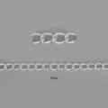Silver aluminum curb chain for DIY jewelry accessories with 9mm link width specification - 9x6mm Chain-1.4mm Wire-5m Length / Electroplated Silver