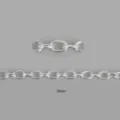 Premium 10mm silver aluminum chain links for DIY keychains and jewelry accessory making - 10x7mm Chain-1.6mm Wire-3m Length / Electroplated Silver