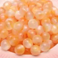 8/10mm Round orange gradient glitter beads for DIY jewelry making and phone charms - Orange White (Sweet Pomelo)