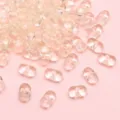 Transparente Acryl-Erdnussperlen für DIY-Schmuckherstellung und Halsketten Basteln - Ca. 100 Stück (4x6mm) / Transparent Beige