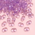 Transparente lila Acrylperlen in Erdnussform für DIY-Halsketten und Armbänder - Ca. 100 Stück (4x6mm) / Transparent Lila