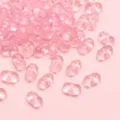 Premium transparente rosa Acryl Erdnussperlen für DIY Schmuckherstellung und Handwerk - Ca. 100 Stück (4x6mm) / Transparentes Rosa