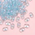 Lichtblaue transparente Acrylperlen in Erdnussform für DIY-Schmuckherstellung Zubehör - Ca. 100 Stück (4x6mm) / Transparentes Blau