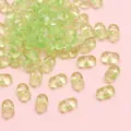 Lichtgrüne Erdnuss-Acrylperlen für DIY-Schmuckherstellung, lichtdurchlässig - Ca. 100 Stück (4x6mm) / Transparentes Grün