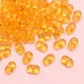 Hochwertige lichtdurchlässige gelbe Acrylperlen in Erdnussform für das DIY-Schmuckhandwerk - Ca. 100 Stück (4x6mm) / Transparent Tangerine