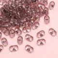Lila transparente Erdnuss-Acrylperlen für DIY-Schmuckherstellung und Bastelzubehör - Ca. 100 Stück (4x6mm) / Transparentes Schwarz