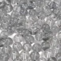 Perline di vetro tonde grigio trasparente per la creazione di gioielli fai-da-te e catene telefoniche - 20 Pezzi/Confezione / Grigio / 10mm