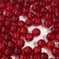 Perle di vetro rosse tonde ad alta trasparenza 8/10mm per creare gioielli fai da te - 20 Pezzi/Confezione / Borgogna / 10mm