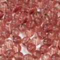 Perle di vetro rotonde rosa trasparente da 8/10mm per la creazione di gioielli DIY - 20 Pezzi/Confezione / Marrone / 10mm