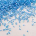 Irregular light blue AB colorful crushed glass chips for DIY crafts and vase filler - Lake Blue