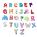 Bunte Alphabet-Anhänger aus Acryl mit süßen Mustern für kreative DIY-Schlüsselanhänger - Komplettes Set mit 26 Buchstaben
